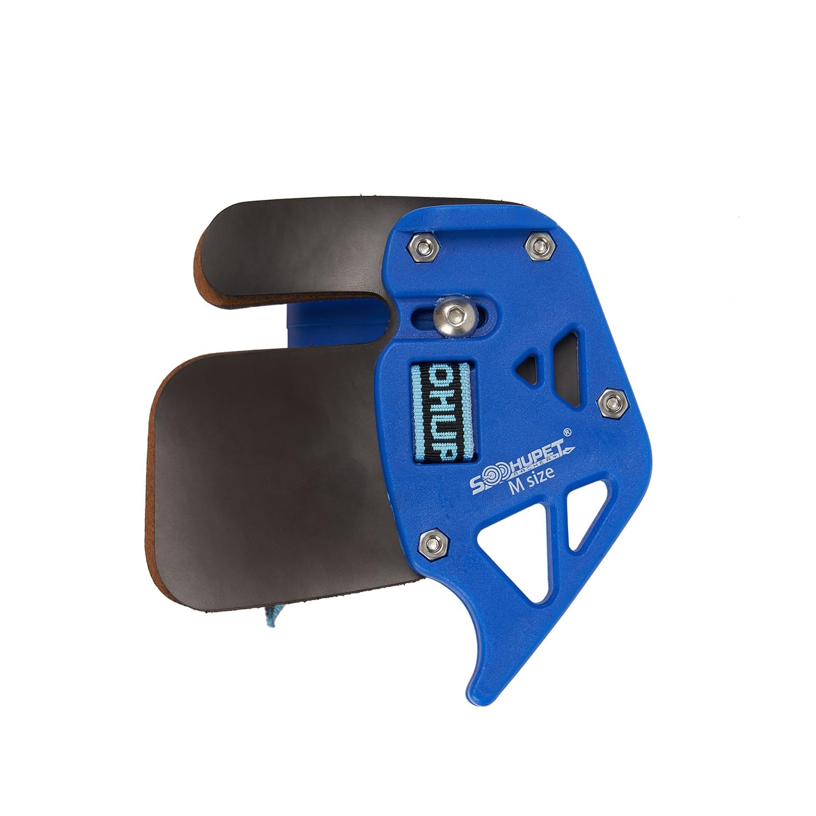 S F Archery Finger Tab Archery Leather Finger Tab Archery Glove Archery Accessories for Recurve Bow with Right Handed-Blue
