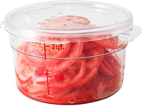 Restaurantware Solo tapa tapa Met Lux para contenedores de almacenamiento de alimentos de 2 y 4 cuartos de galón, 1 tapa redonda para contenedores