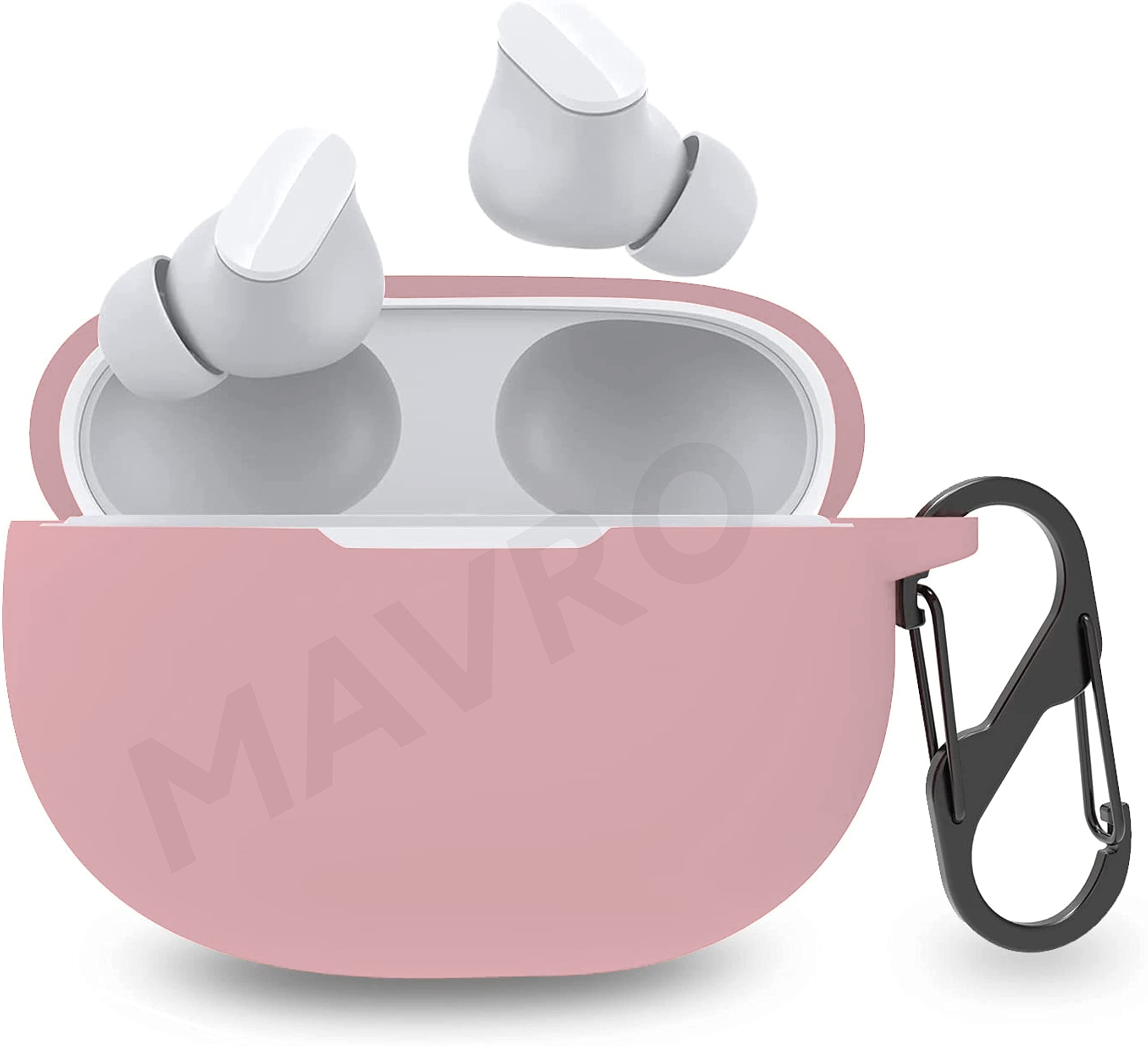 Mavro Silicone Case Cover Compatible with Beats Studio Buds | Buds Plus + (Baby Pink)