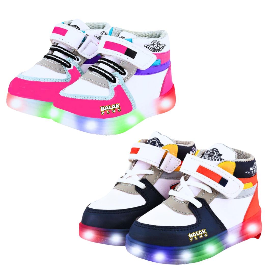 Balakplus Kids LED Light Up Shoes | Unisex Fashionable LED Sneakers | Shoes for Boys Girls (Pink and Red, UK Footwear Size System, Toddler, Age Range, Medium, 2.5 Years, 3 Years) (B0DDCLRZNG) Amazon Price History, Amazon Price Tracker