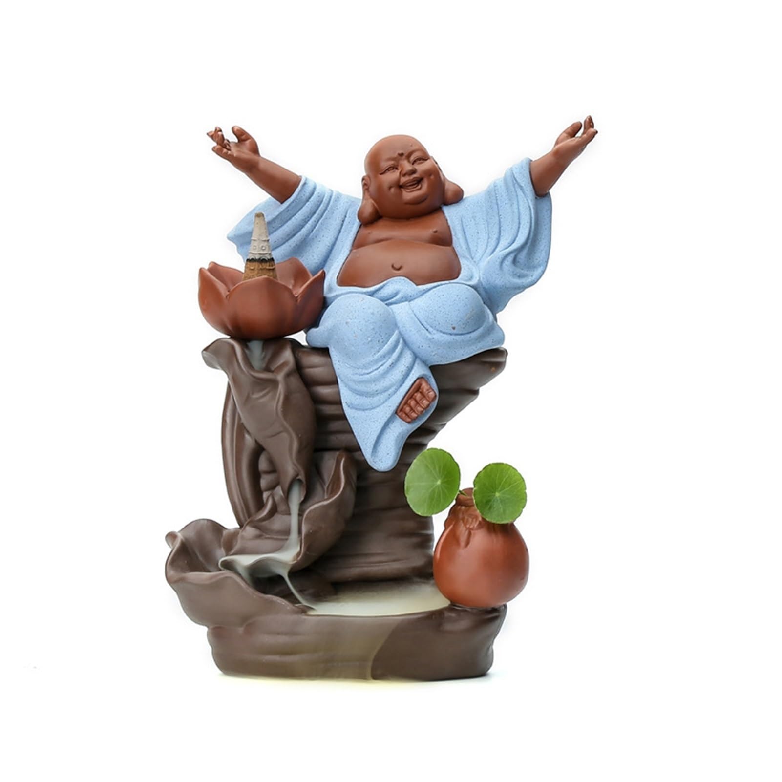 Escultura de Estatua de Buda Quemador de incensario, Adorno Buda la Suerte, Gran Sala Estar, decoración del hogar, Ceremonia té Creativa, Regalo, Estatua