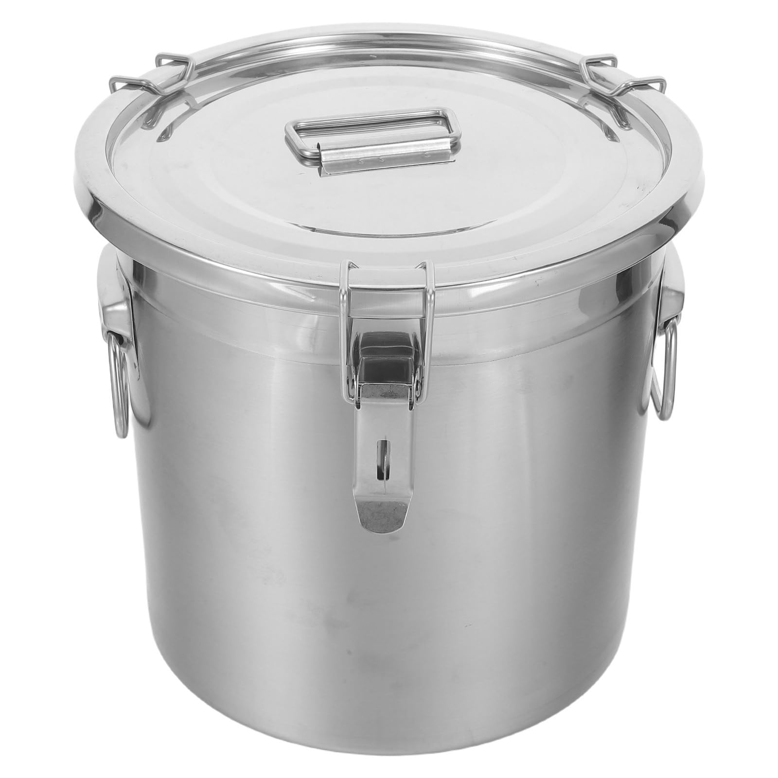 Recipiente con Tapa Extraíble para Almacenar Alimentos de Acero Inoxidable 12l y Cierre Hermético para Cocina y Despensa
