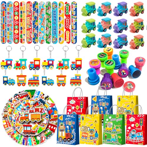 Cadeaux de fête d'anniversaire train pochette surprise avec tampons enfants