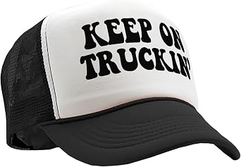 Keep ON Truckin - Trucker Groovy - Vintage Retro Style Trucker Cap Hat