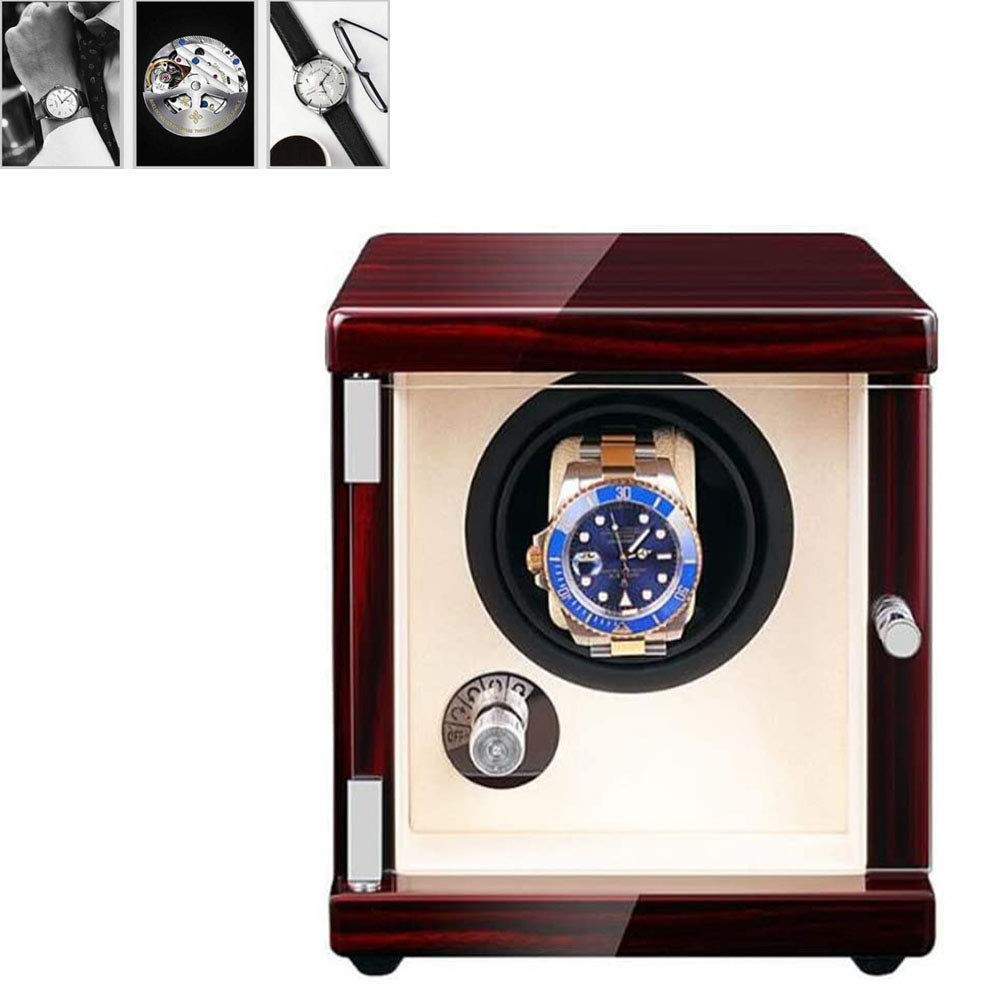 Agitador de Reloj, Reloj de Madera Maciza enrollador de Reloj USB portátil automático para Relojes de Hombres y Mujeres (máquina de bobinado)