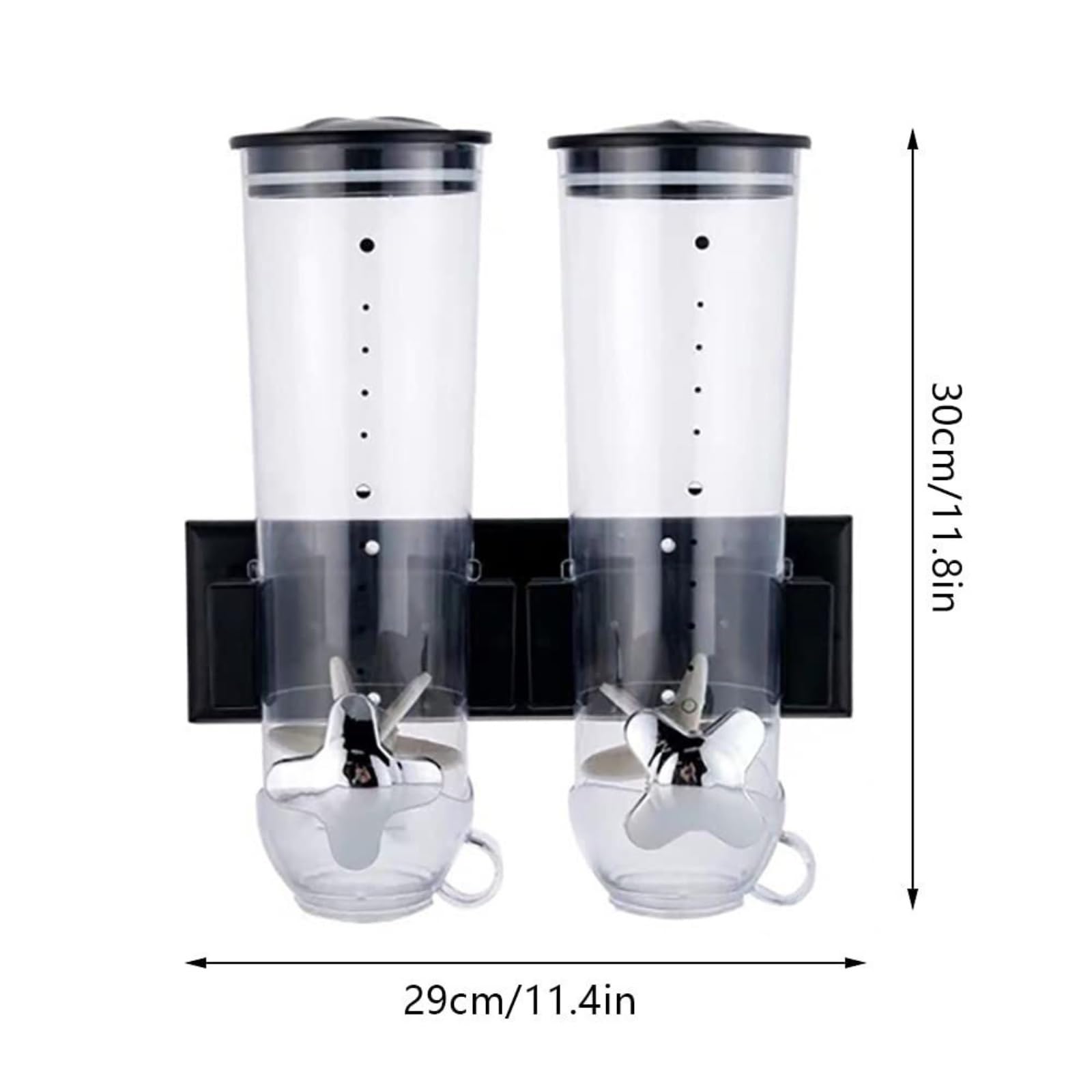 Dispenser Cereali Da Colazione Distributore Da Parete Contenitore Per Cereali Barattolo Per Snack Da Cucina Contenitore Per Cereali Contenitore Multi-scomparto Contenitore Cereali(Blue,Silver)