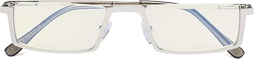 Miniatura 8 de CessBlu Lentes de filtro de luz azul para hombres y mujeres, anteojos de lectura para computadora de lectura de media llanta