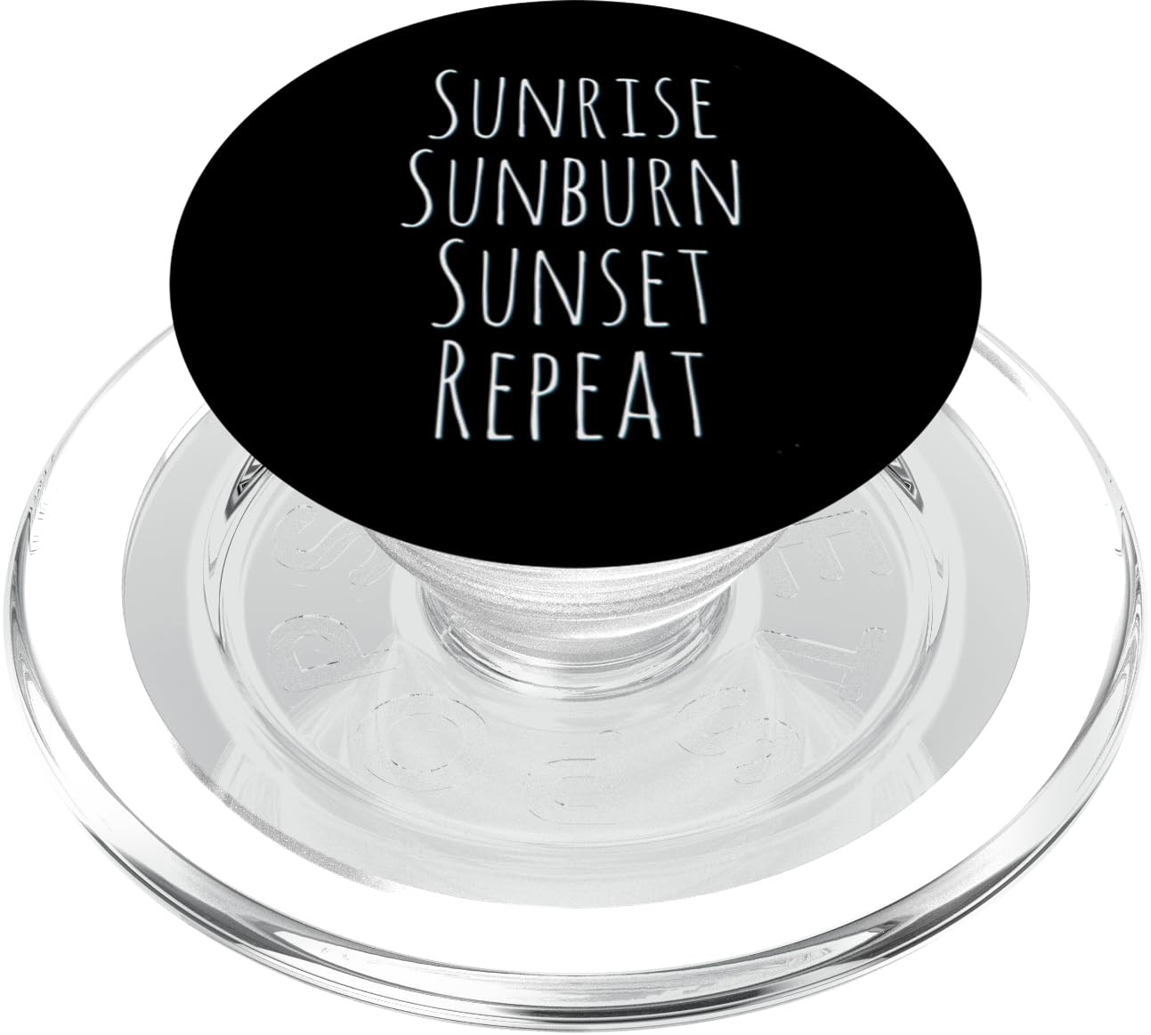 Sunrise Sunburn Sunset Repeat Hello Summer Cute Typography PopSockets PopGrip for MagSafe