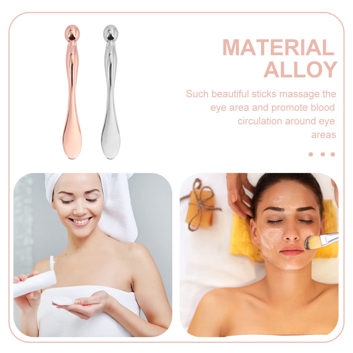2Pcs Zinc Alloy Eye Cream Sticks for Face Mask and Lotion image 5