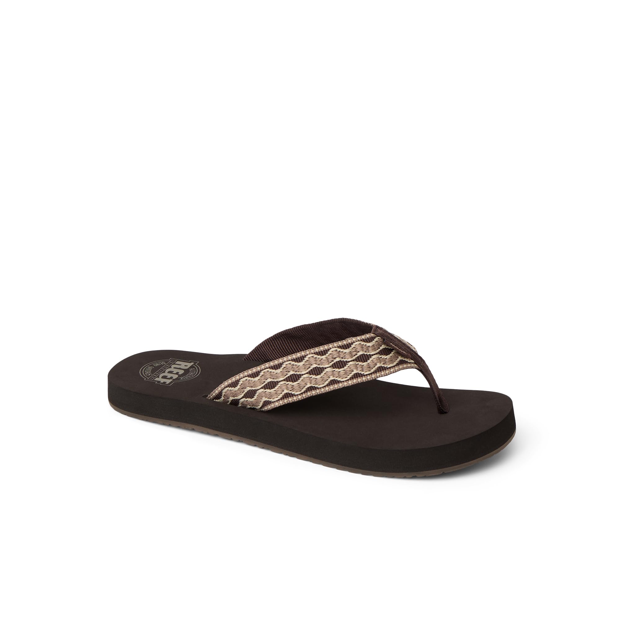 REEF Smoothy - Chanclas de playa para hombre, correa tejida suave hecha de PET 100% reciclado, Marrón marrón, 45 EU