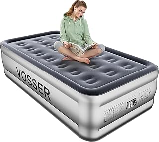 VOSSER Raised twin air mattress with pump