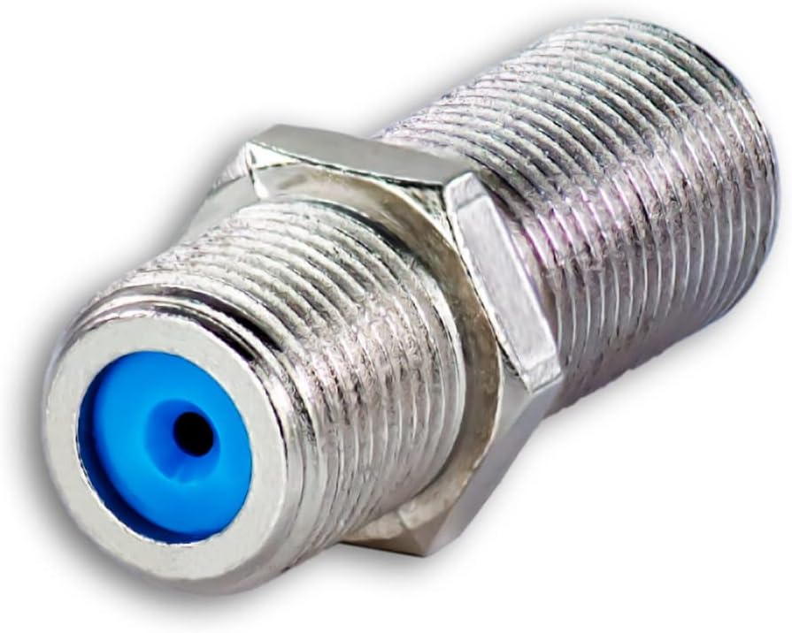 SatelliteSale High-Frequency F81 Coaxial Barrel Connectors Female to Female F-Type 3Ghz Adapter Coupler (Pack of 2 pcs)