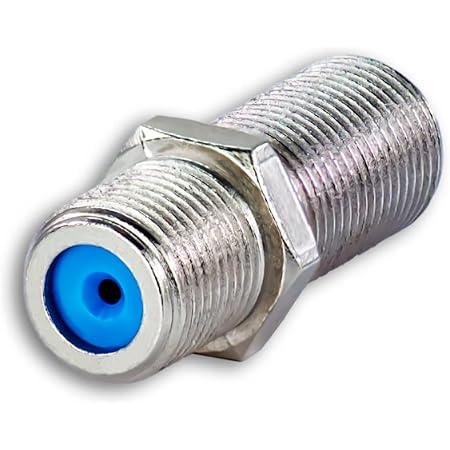 SatelliteSale High-Frequency F81 Coaxial Barrel Connectors Female to Female F-Type 3Ghz Adapter Coupler Pack of 2 Pcs