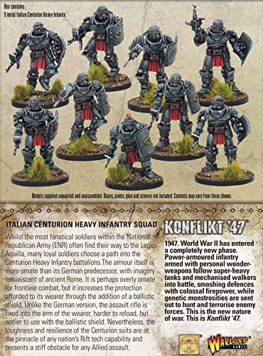 Italian Centurion Heavy Infantry Squad for Konflikt 47 Highly Detailed 28mm Scale Miniatures by Warlord Games - Image 4