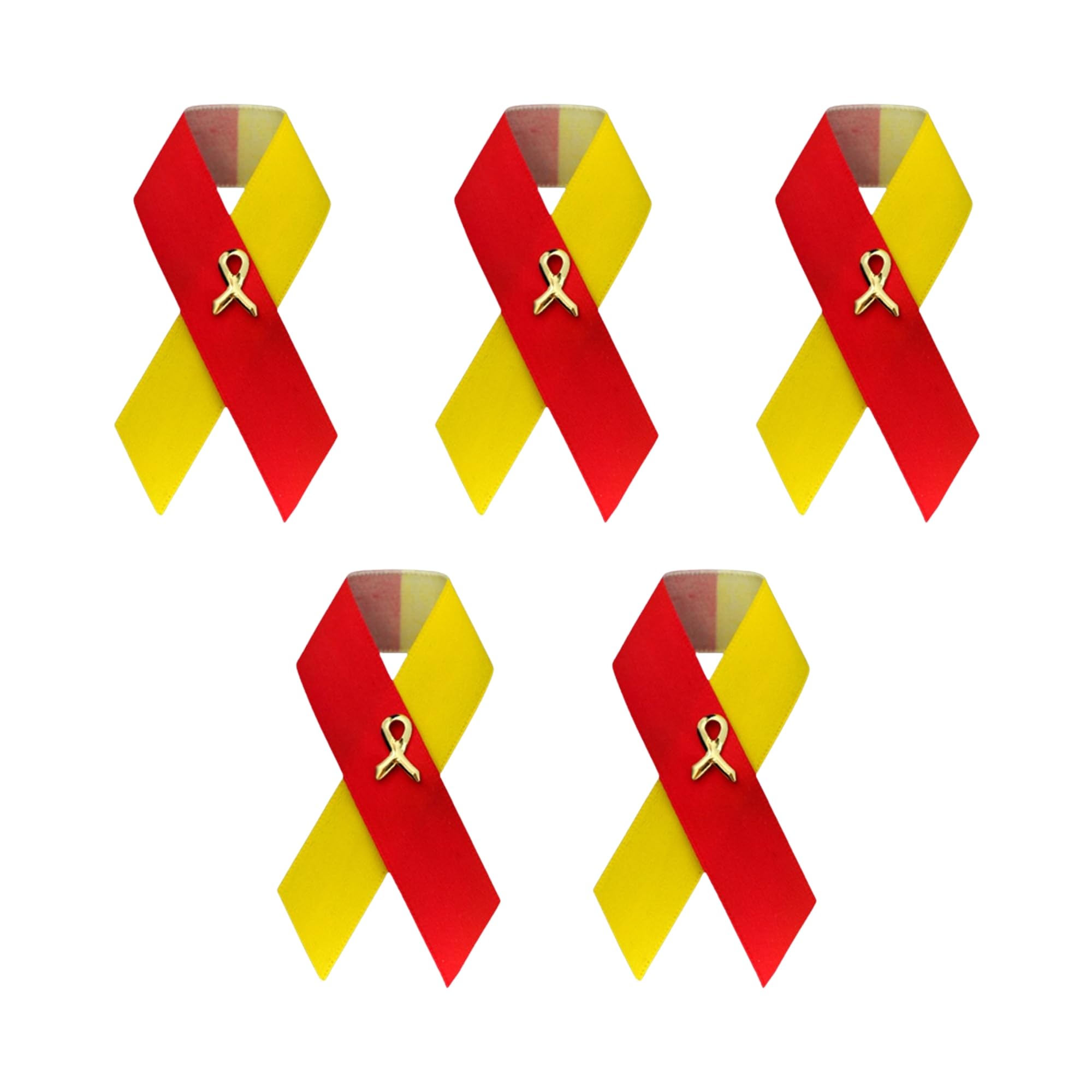 1/2/5/10/25/50/100pcs Satin Awareness Ribbon Pins (Pick your color), for Cancer &amp; Disease Awareness, Bulk Quantities for Fundraising, Events, Gift Giving