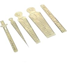 Stainless Steel Measuring Tools Set of 3 x Bore Gauges, 1 x 6" Ruler cum Depth Gauge & 1 x 6" Ruler
