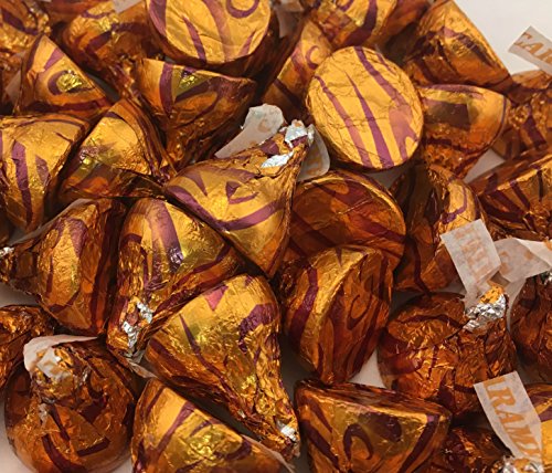 LaetaFood Bag - Hershey's Kisses Milk Chocolate Filled With Caramel, Gold Foil