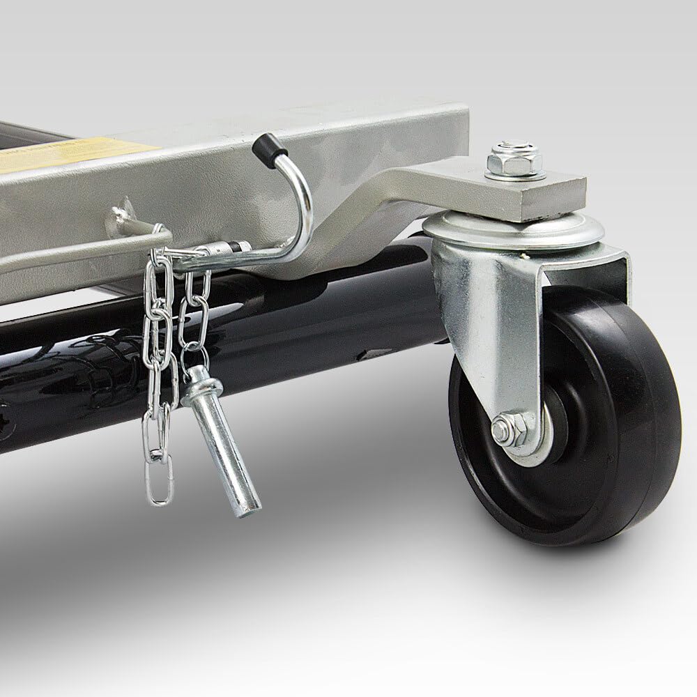 BITUXX 4 Stück PKW Rangierhilfe Rangierheber hydraulisch Wagenheber Auto Rangierroller Rangierheber belastbar bis 680 kg pro Rangierroller inklusive Transportständer