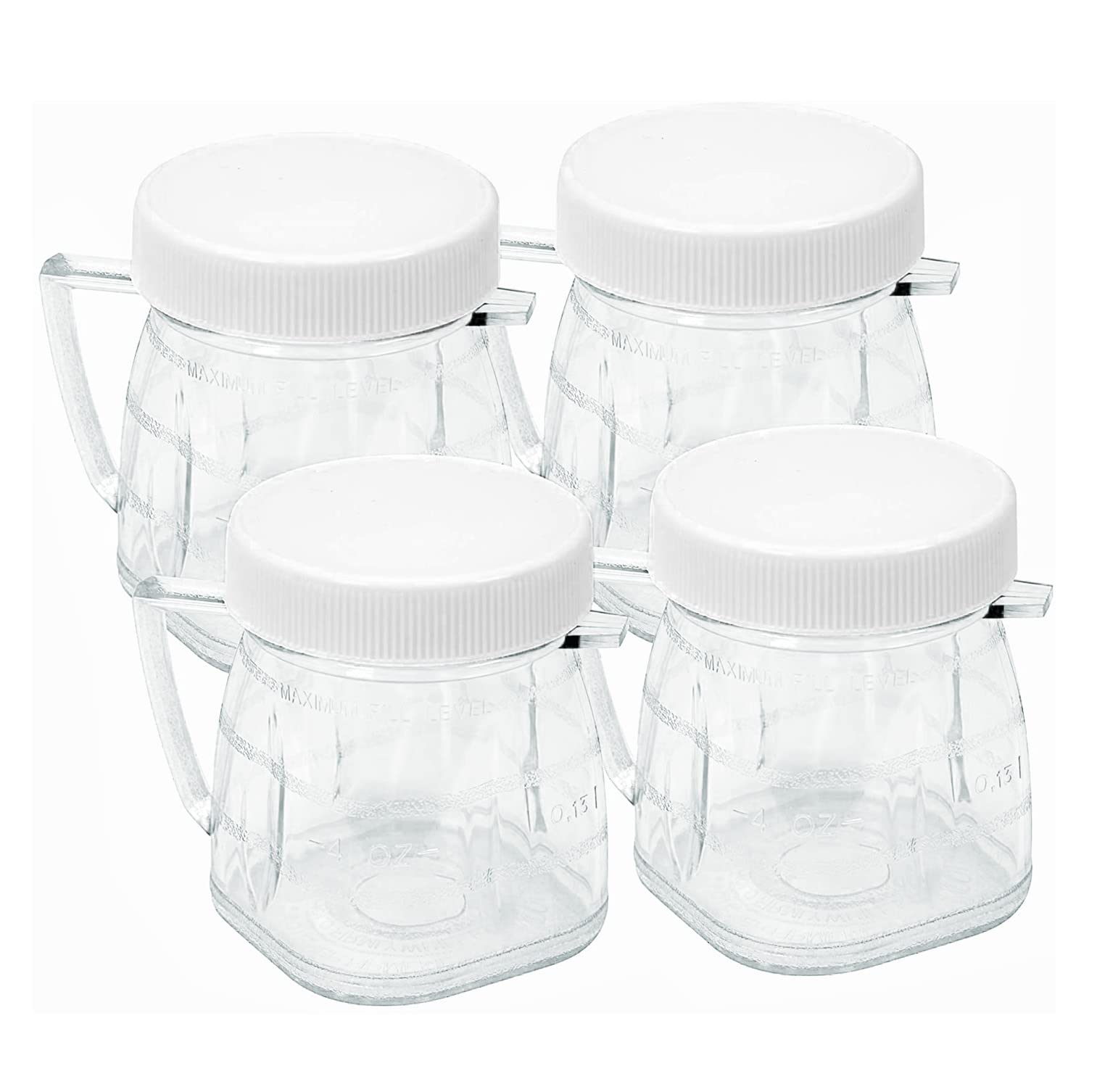 CarterTM Replacement Mini 1-cup Clear Plastic Jar , fits Oster Blenders ((4) Pieces)