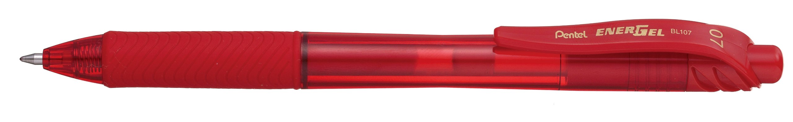 Pentel EnerGel X BL107-BX Gel-Tintenroller, rot, 0,35 mm Strichstärke, Druckmechanik, nachfüllbar