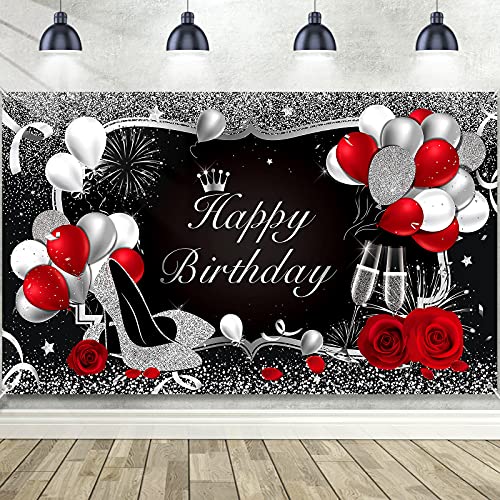 Décoration anniversaire Happy Birthday avec ballons roses pour photobooth réussi