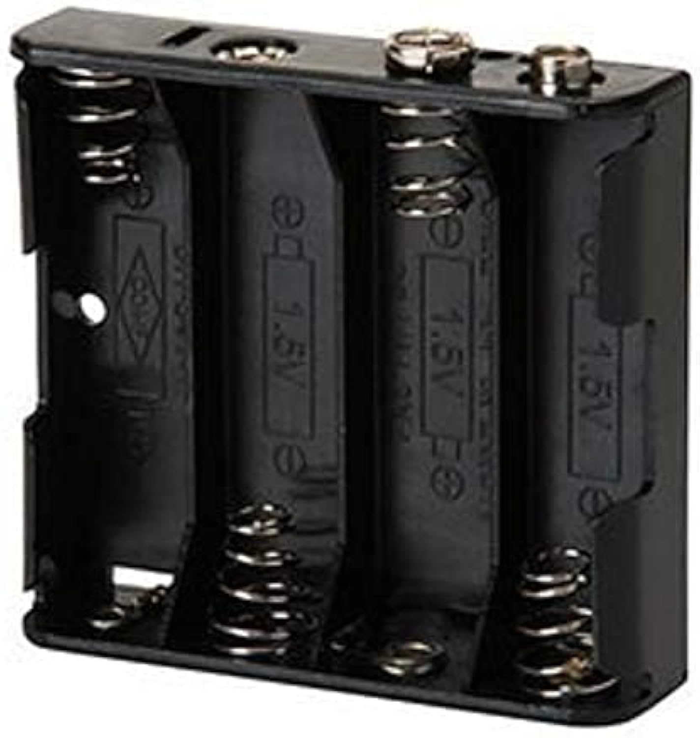 Hobbyant Battery Holder for (4) AA Cells (UM-3), Standard Snap Connection, Compact Design, 6.3x5.9x1.6cm, Lightweight, 0.04 Pounds