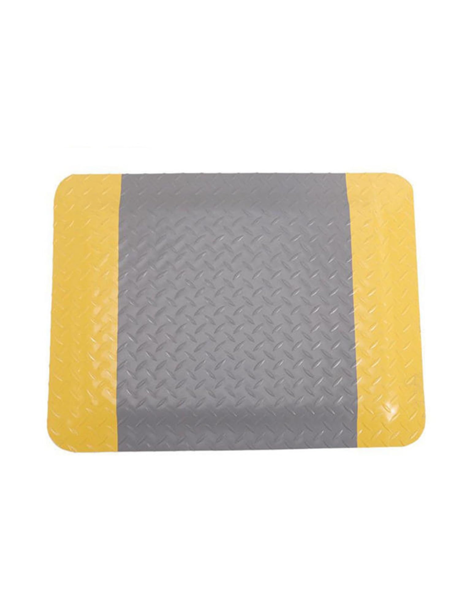 GTHTUHFD Ergonomic Anti-Fatigue Mat For Workshops & Labs, Safety Support Floor Mat With Yellow Border, 60X100Cm, Blue - Perfect For Standing Comfort At Workstations,Grey-60X150CM