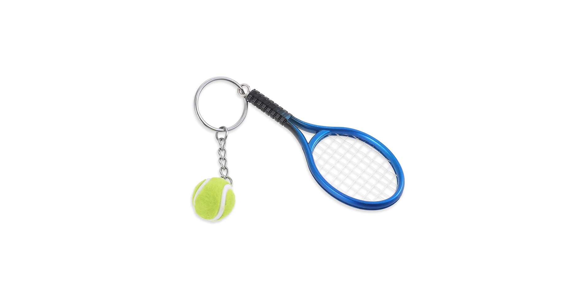 Manufacturer Personalized 3D Metal Tennis Ball Racket Sports Keyrings Keychains Llaveros Custom Tennis Key Chain Key Ring