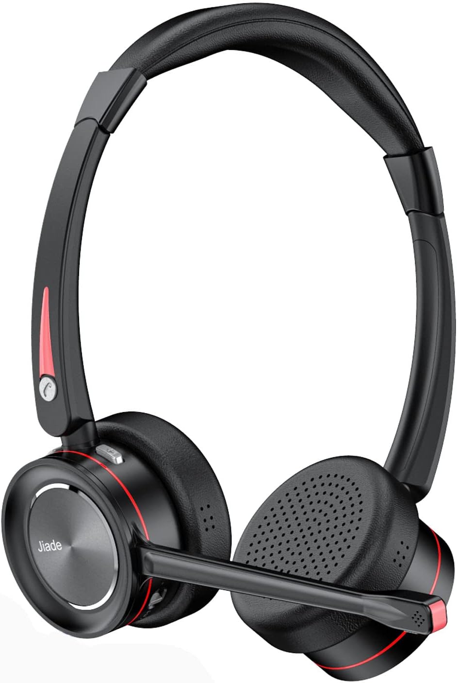 Wireless Headset with Microphone Noise Cancelling, Trucker Bluetooth Headset V5.2, 40H Talktime, Wireless Headphones for PC Office Call Center Work Microsoft Teams Zoom Voip