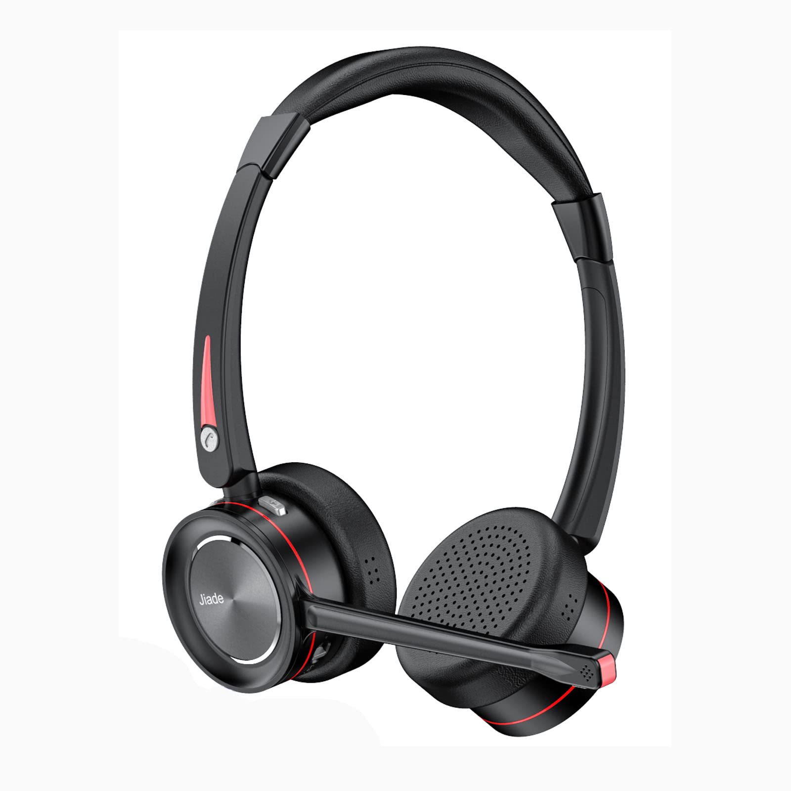 Jiade Wireless Headset with Microphone Noise Cancelling, Trucker Bluetooth Headset V5.2, 40H Talktime, Wireless Headphones for PC Office Call Center Work Microsoft Teams Zoom Voip