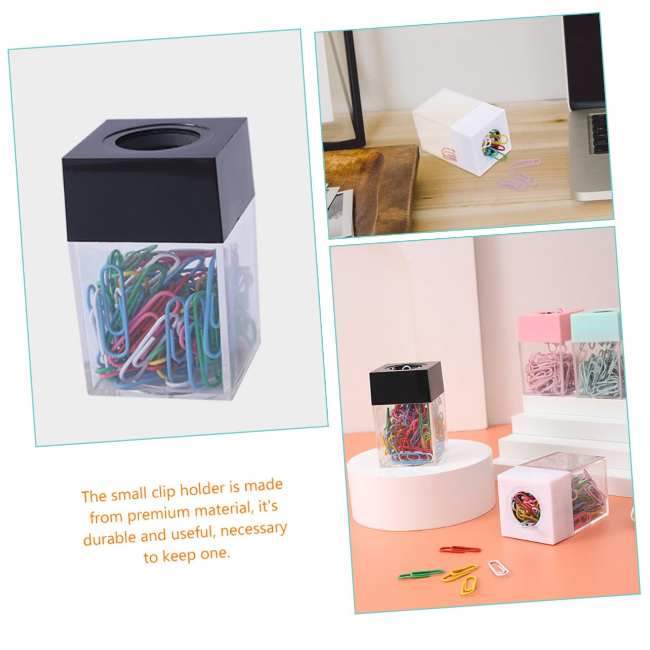 Abaodam 8 Pz Secchio Di Spilli Porta Forcine Organizer Per La Conservazione Graffetta Trasparente Custodia Per Graffette Contenitori Magnetico Plastica Portaoggetti Ufficio