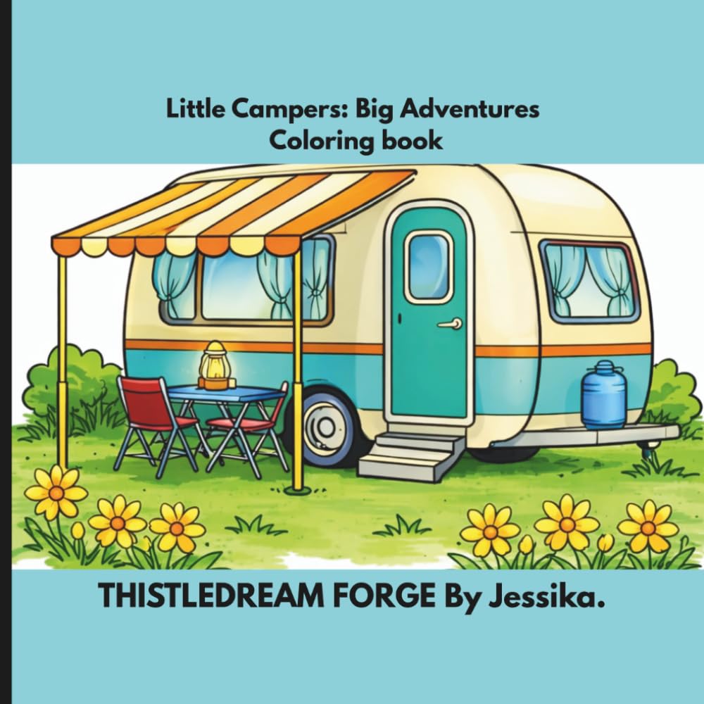 Little Campers : Big Adventures Coloring Book: A Cute Camping Adventure Coloring Book Full of Outdoor Fun for Kids