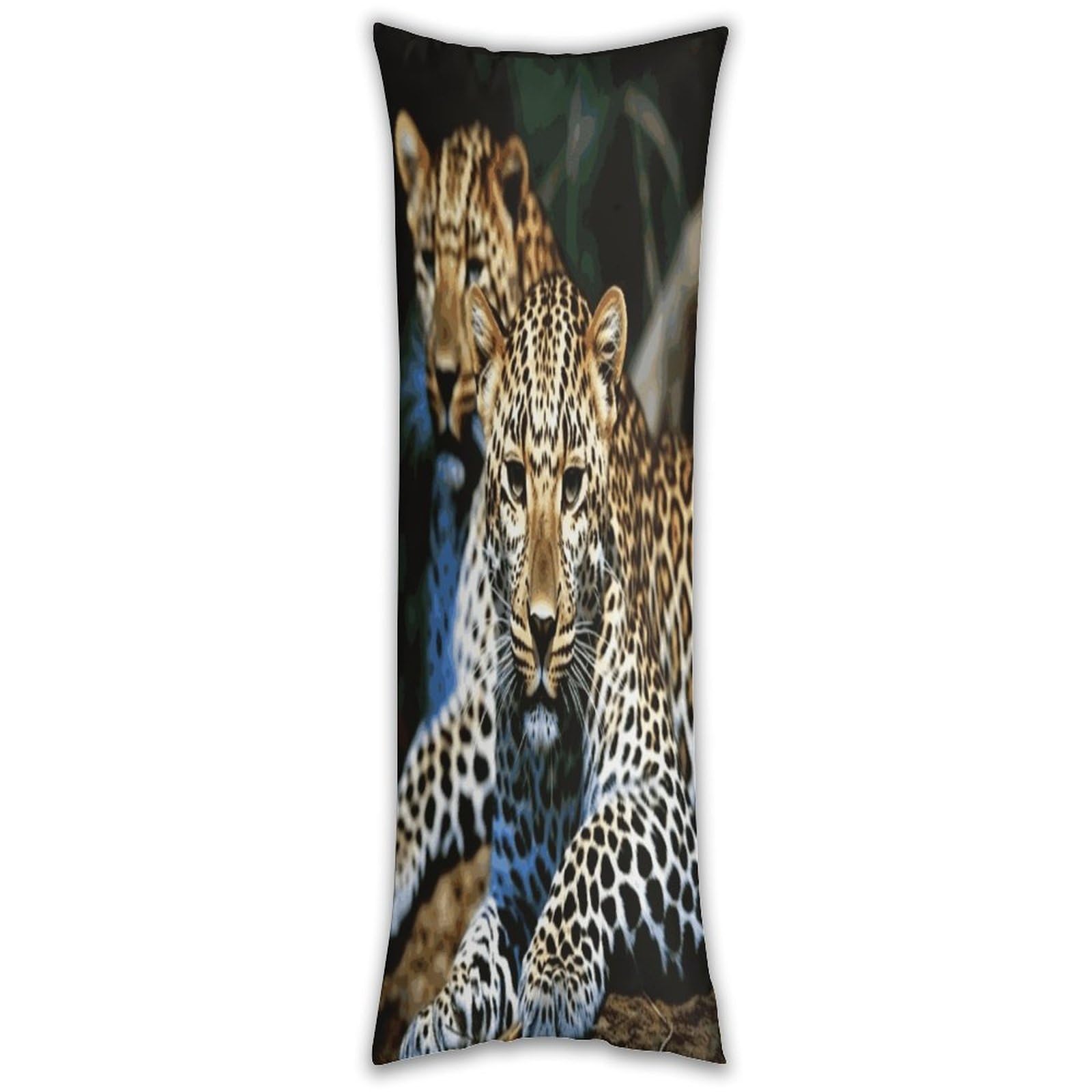 Leopard Pillow Case Breathable Absorb Sweat Long Pillowcover Exquisite Unique Pillow Protector for All Seasons Hot Sleepers Body Pillowcase