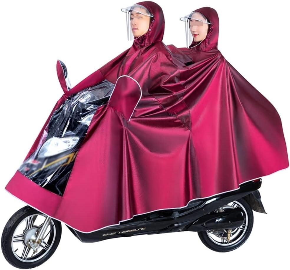 Vêtements de pluie pour scooter électrique coupe vent étanche grand format rouge 5XL