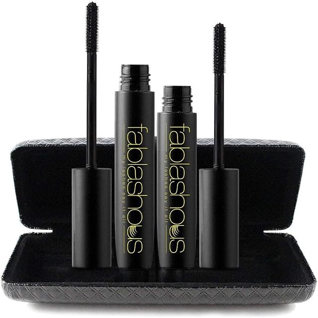Fablashous 2-Piece 3D Thickening and Lengthening Black Natural Green Tea Fibre Lash Mascara Set1 Units
