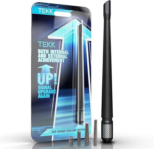 TEKK Carbon Fiber Short Antenna Compatible with 1999-2006 Chevy Silverado 2500 3500  7.9 Inches Premium Flexible Rubber  Designed for Enhance FMAM
