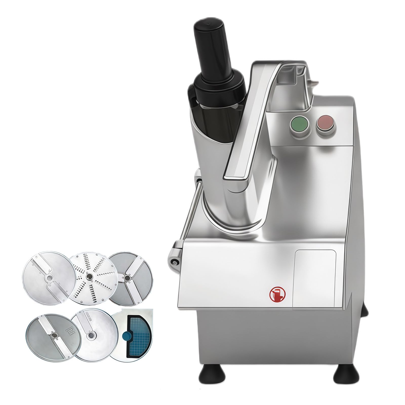BANGBANGJI Tagliaverdure Automatico Multifunzionale Commerciale, tritaverdure Commerciale da 550 W, Tritatutto per cipolle, con 6 Lame, Adatto per cucine Commerciali