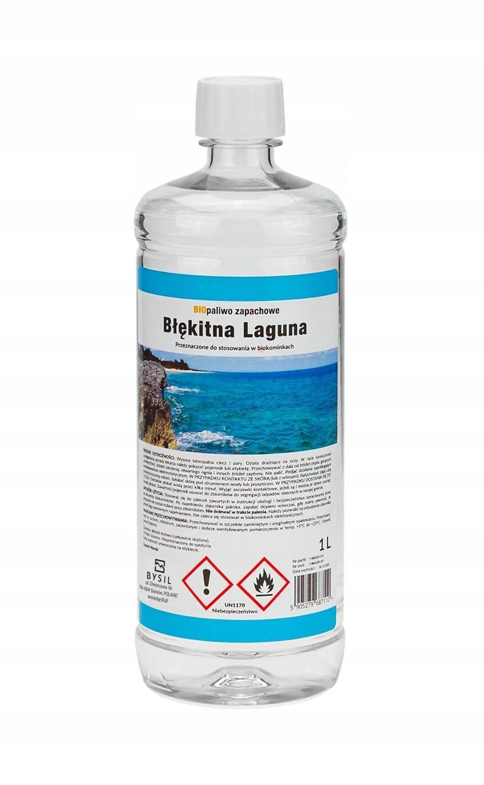 5 x Bioethanol – mit einer Blauen Lagune Duftnote - 5 Liter in 1 Liter Flaschen
