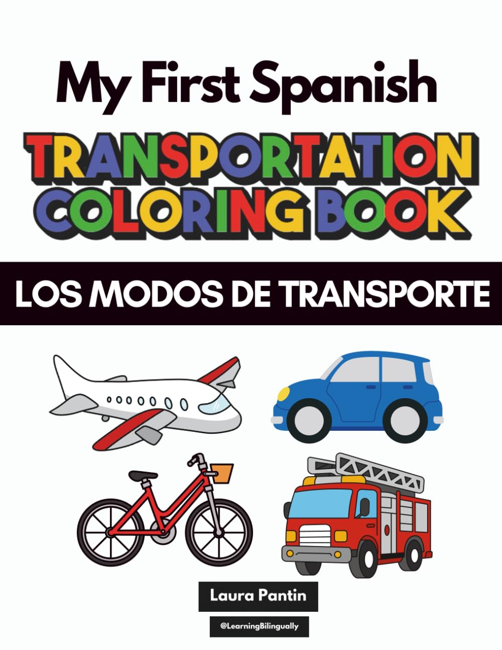 My First Spanish Transportation Coloring Book