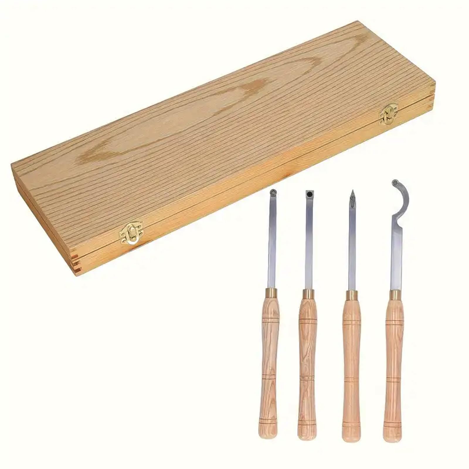 Holzmeißel, Hartmetallbestückte Holzdrehmaschinen-Drehwerkzeuge, Kombi-Set, Hartmetall-Drehwerkzeuge for Drechseln mit Holzgriff, rauerer Detailer, Finisher, Hohlhobel for die Holzbearbeitung