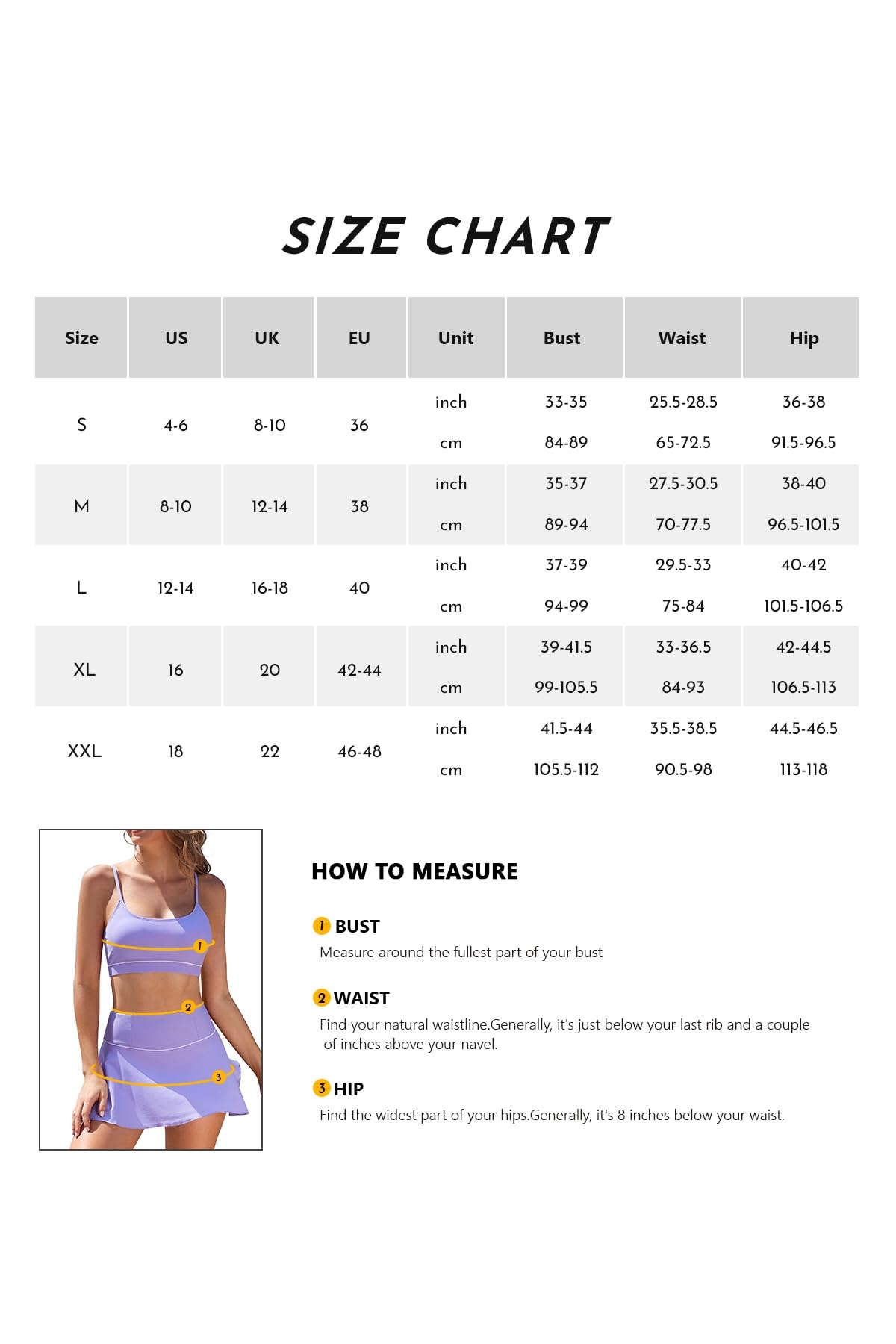 SHEKINI Conjunto de bikini con control de abdomen para mujer, cuello redondo, falda de natación de cintura alta