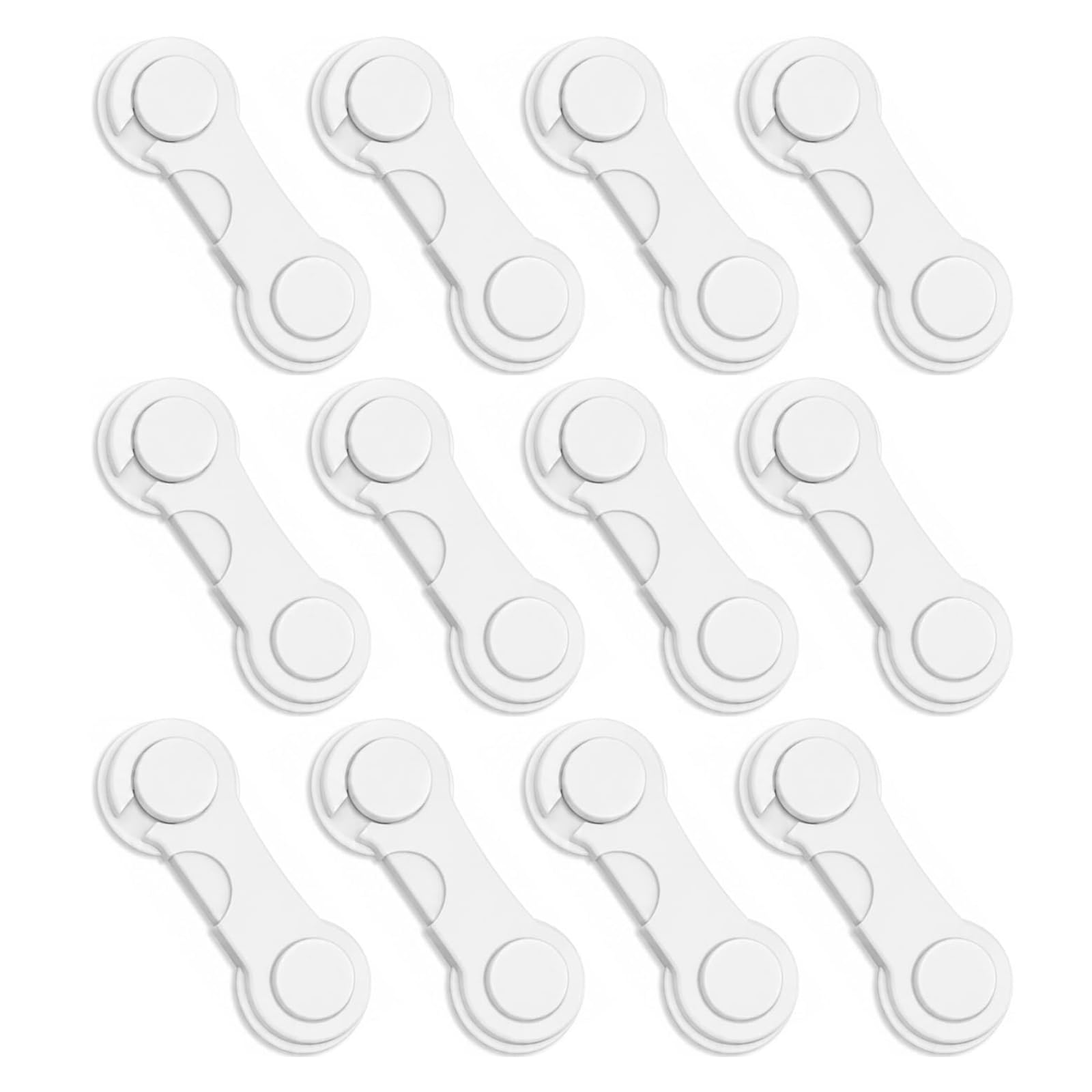 12 Pack Cupboard Locks for Children, Child Locks for Kitchen Cupboards, Prevent Infants from Getting Their Fingers Pinched By Doors, Suitable for Kitchen Cabinets, Drawer Doors, Refrigerators