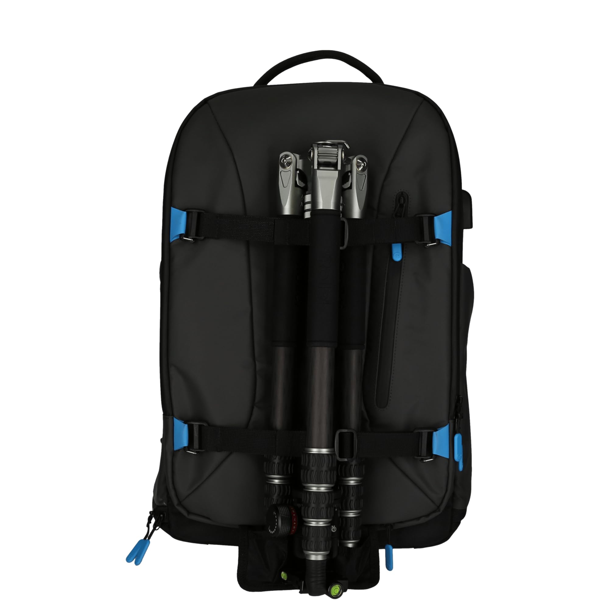 Rollei Fotoliner Ocean Pro: Großer Kamerarucksack in Schwarz aus 49 recycleten PET-Flaschen, Handgepäck-geeignet, inkl. Laptop-Fach, versetzbare Trennwände