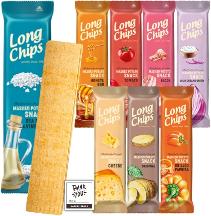 Amazon.co.jp ペルネス ロング ポテト チップス 8種セット（オリジナル・ハニーバーベキュー・サワークリーム＆オニオン・シー