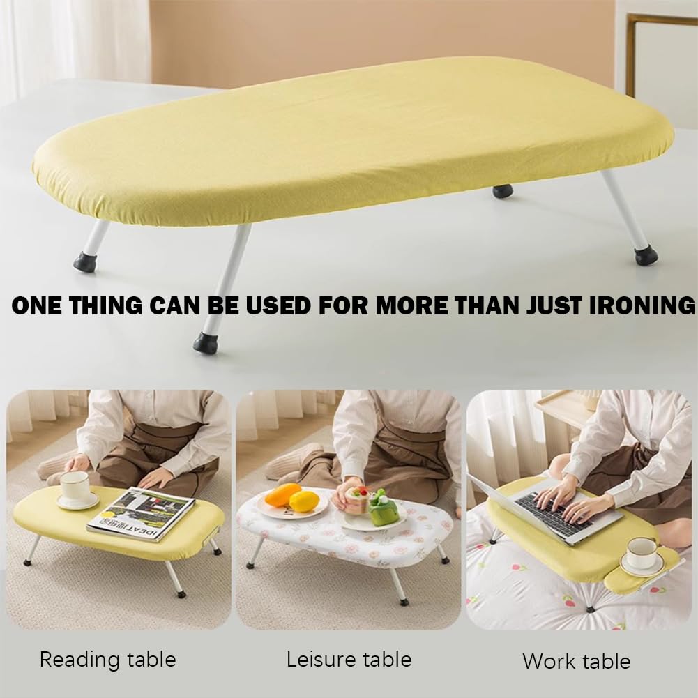 Bügelbrett, Kleiner Bügeltisch, Klappbügelbrett for Zuhause, Mini-Bügelständer for den Schreibtisch, Bügelbrett mit einziehbarem Bügelständer(C)