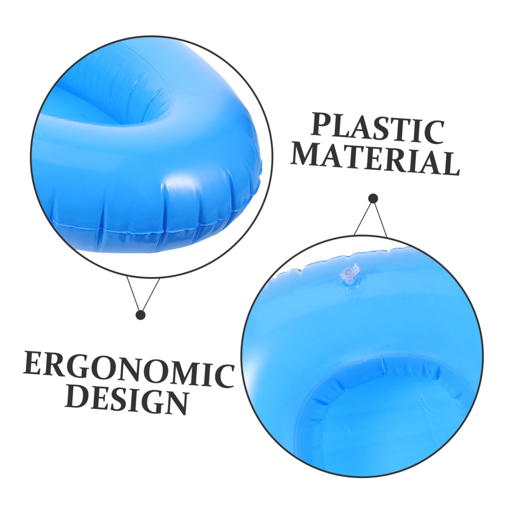 minkissy Lightweight Inflatable Nursing Bedpan Plastic Bedpan for Women Elderly Urinal Compact Sturdy Bed Pans for Patient