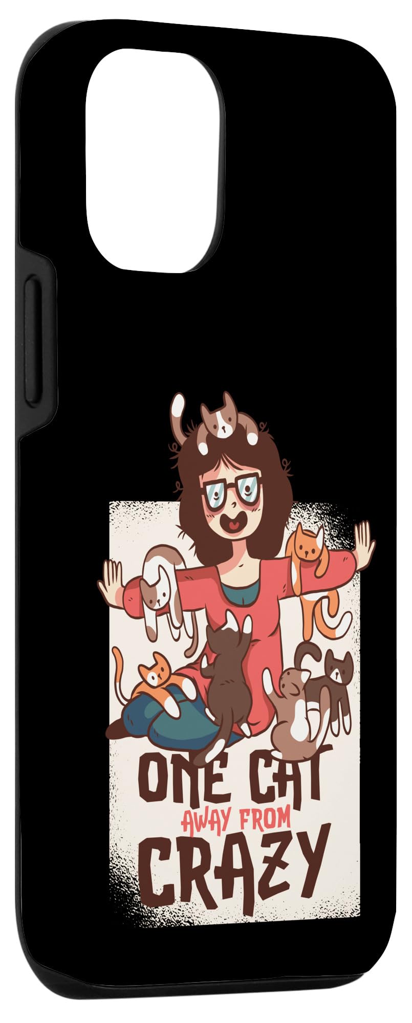 iPhone 14 Pro Cat Lady Funny Cat Lover Mom Woman Single Woman Loves Cats Case - Image 3