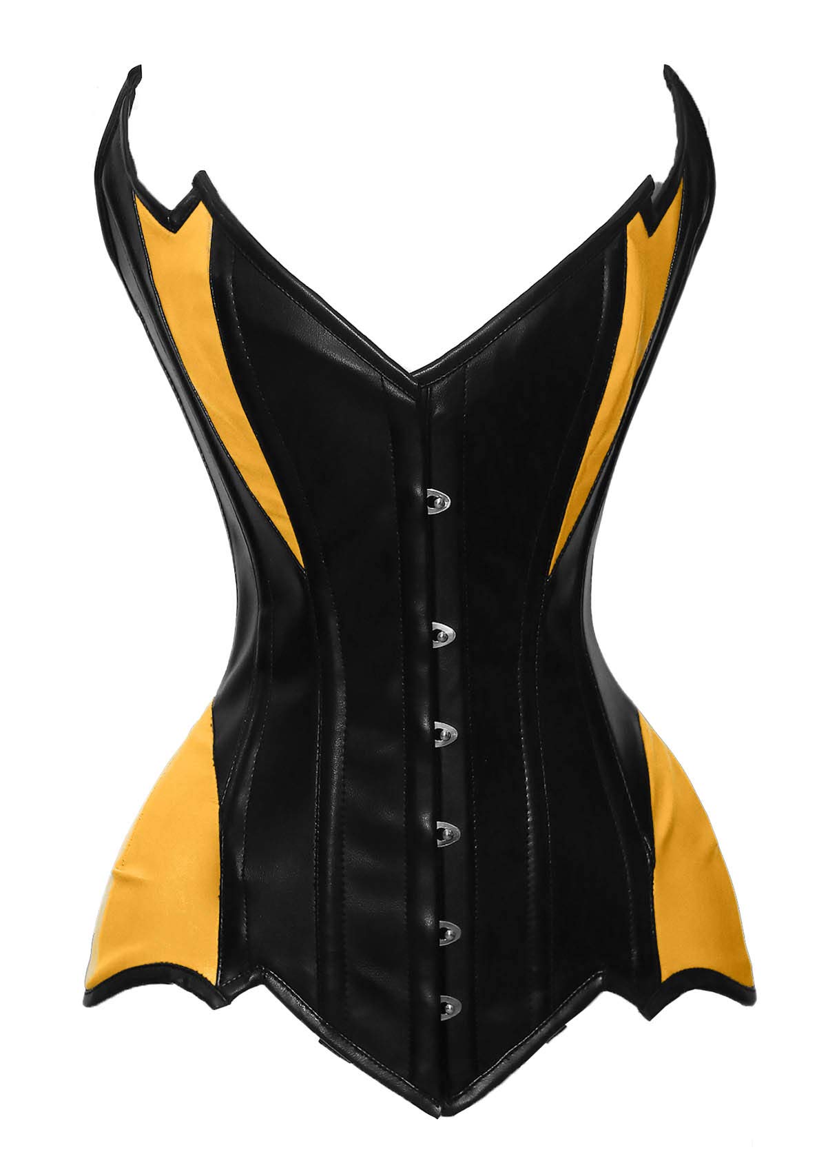 luvsecretlingerie Heavy Duty 26 Double Steel Boned Waist Training Genuine Leather Overbust Tight Shaper Corset 8718-LE