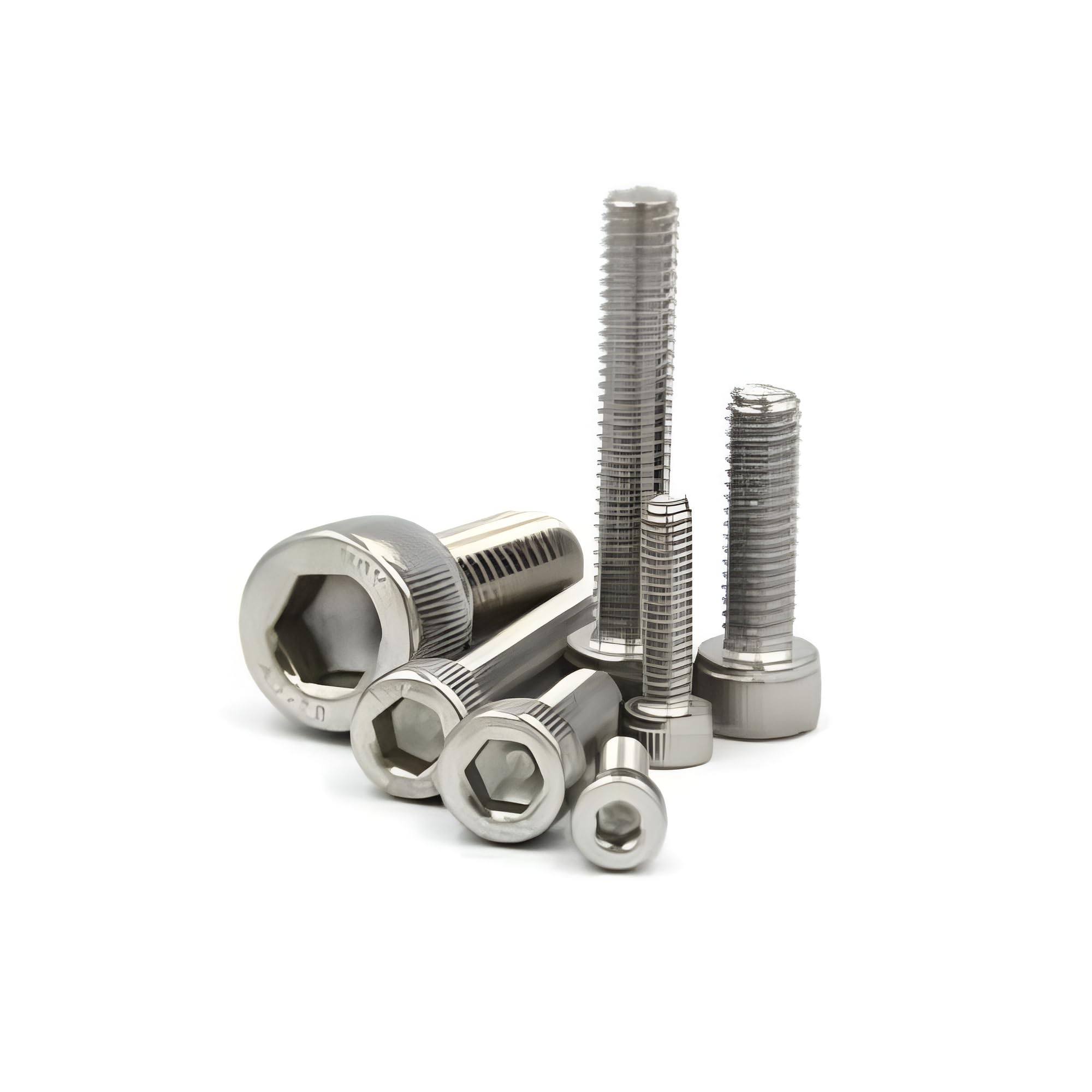 BMOSESE® Stainless Steel M2x8mm Allen Bolt Screws with Nuts & Washers | Rustproof 304 Grade | Full Thread | Hex Socket Cap Head | Free Allen Key| (10PCS SET) - Image 4 thumbnail