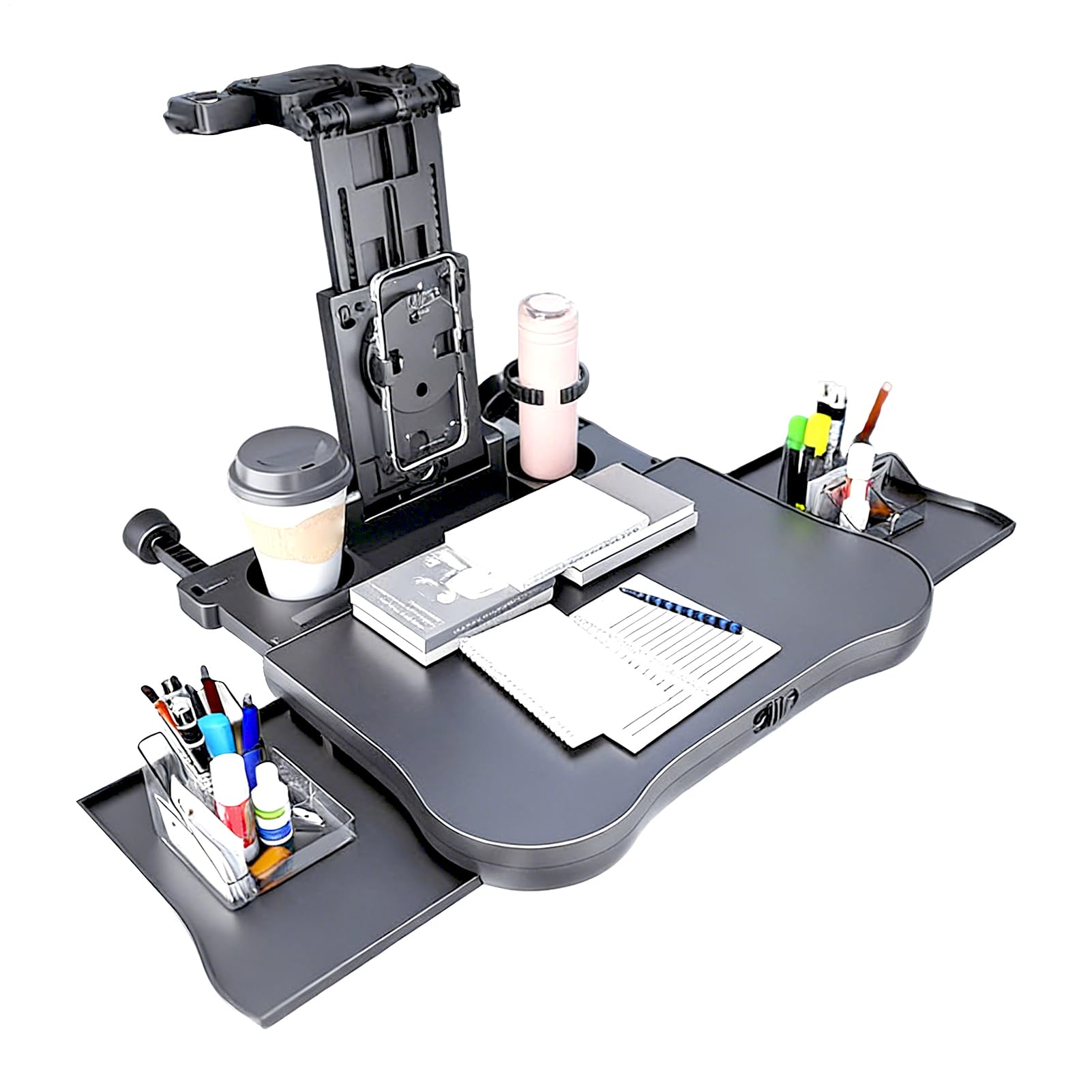 Table pour siège arrière de voiture - Table de rangement haute résistance réglable et extensible | plateaux de voiture pour repas - Pour camionnette, camionnette, berline et voiture